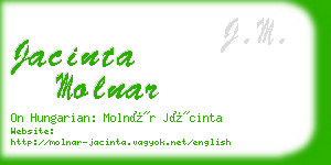 jacinta molnar business card